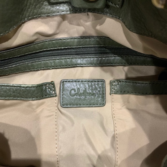 Cole Haan Medium Convertible Green Pebbled Tote - Picture 10 of 15